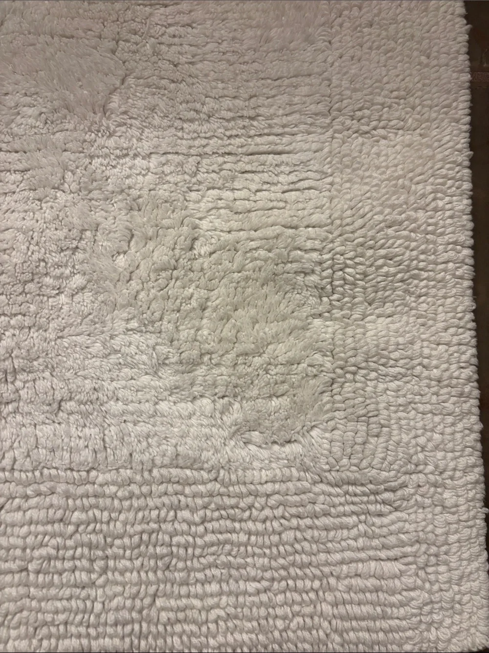 Haven Plush White Loop Bath Mat